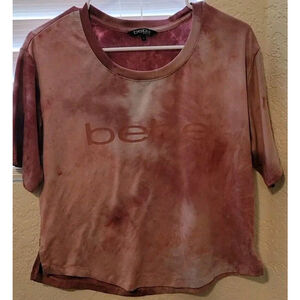 Womens bebe sport Top Pink Tie Dye Color Size Small Pre-owned